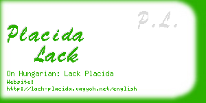 placida lack business card